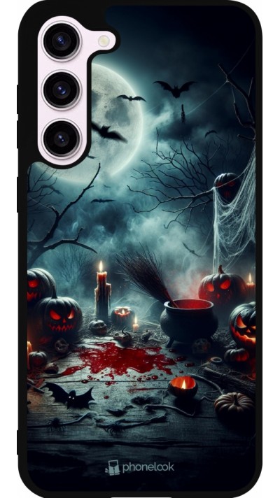 Samsung Galaxy S23+ Case Hülle - Silikon schwarz Halloween 2024 Dunkler Mond