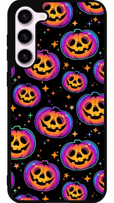 Samsung Galaxy S23+ Case Hülle - Silikon schwarz Halloween 2024 rainbow pumpkins