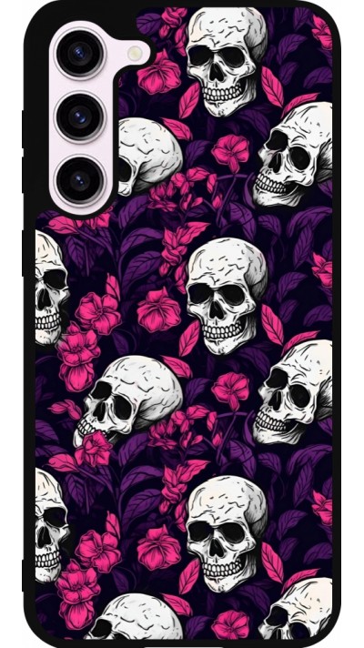 Samsung Galaxy S23+ Case Hülle - Silikon schwarz Halloween 2024 romantic skulls