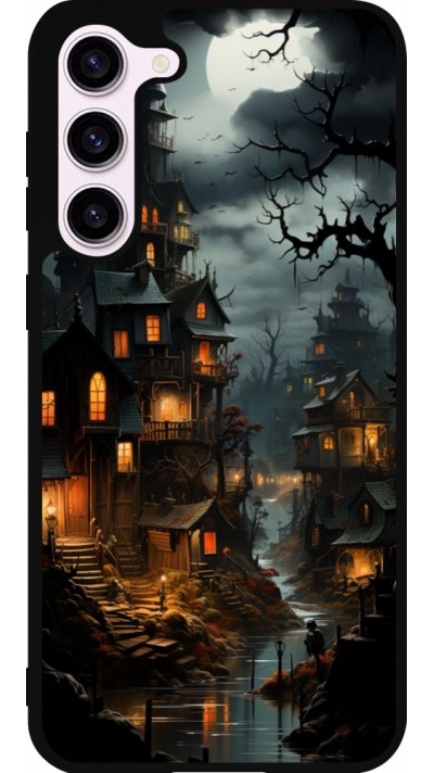 Samsung Galaxy S23+ Case Hülle - Silikon schwarz Halloween 2024 scary town