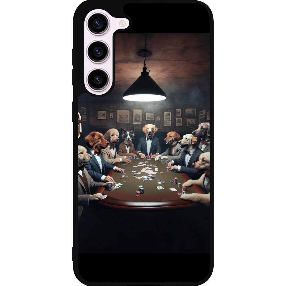 Samsung Galaxy S23+ Case Hülle - Silikon schwarz Die Pokerhunde