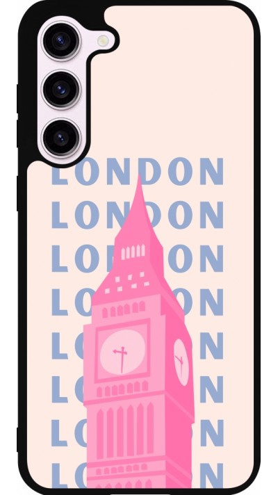 Samsung Galaxy S23+ Case Hülle - Silikon schwarz London Pink Print