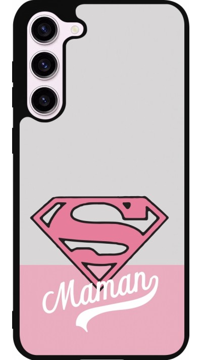 Samsung Galaxy S23+ Case Hülle - Silikon schwarz Mom 2024 Super hero maman