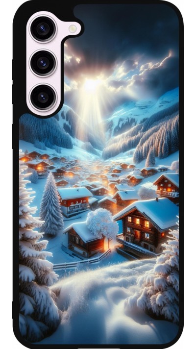 Samsung Galaxy S23+ Case Hülle - Silikon schwarz Berg Schnee Licht