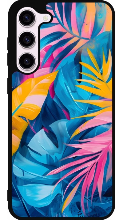 Samsung Galaxy S23+ Case Hülle - Silikon schwarz Palms Blue