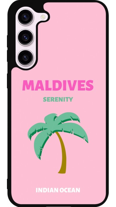 Samsung Galaxy S23+ Case Hülle - Silikon schwarz Pop Summer Destination Maldives