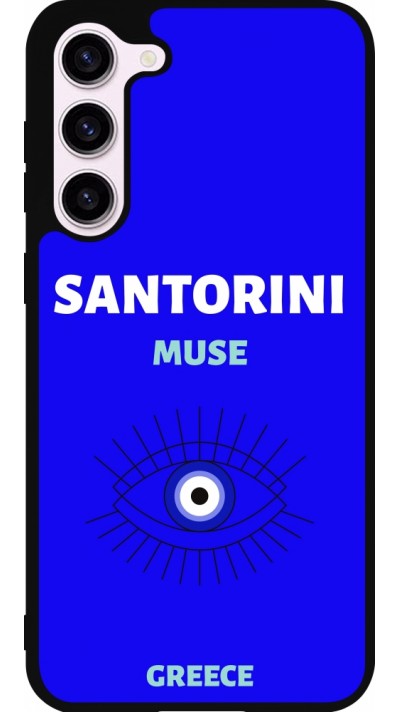 Samsung Galaxy S23+ Case Hülle - Silikon schwarz Pop Summer Destination Santorini