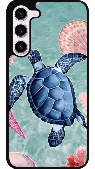 Samsung Galaxy S23+ Case Hülle - Silikon schwarz Preppy Turtle