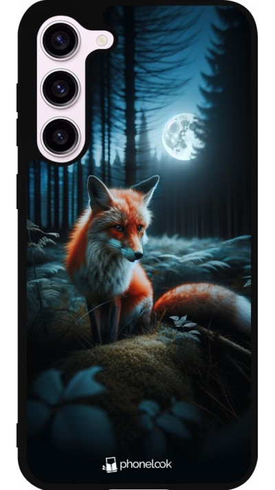 Samsung Galaxy S23+ Case Hülle - Silikon schwarz Fuchs Mond Wald