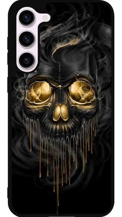 Samsung Galaxy S23+ Case Hülle - Silikon schwarz Skull 02