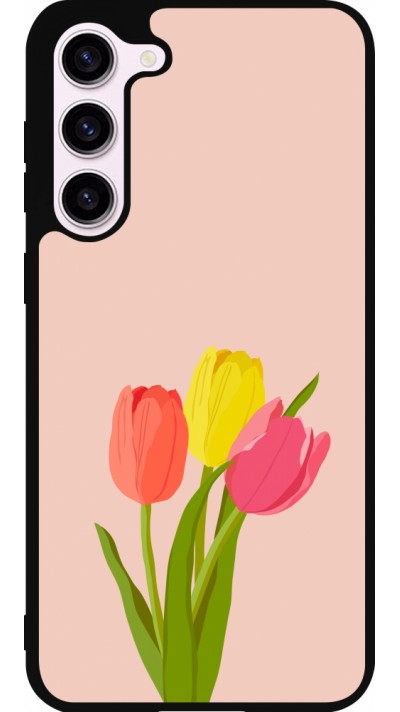 Samsung Galaxy S23+ Case Hülle - Silikon schwarz Spring 23 tulip trio