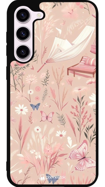 Samsung Galaxy S23+ Case Hülle - Silikon schwarz Sommer Pastellmuster