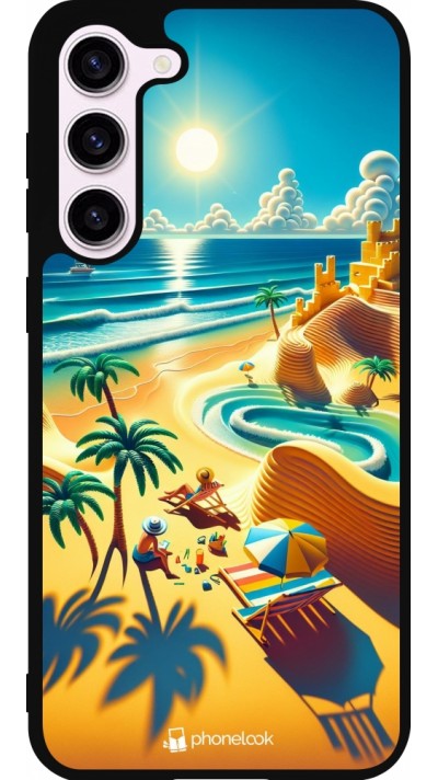 Samsung Galaxy S23+ Case Hülle - Silikon schwarz Sonnenuntergang Brise