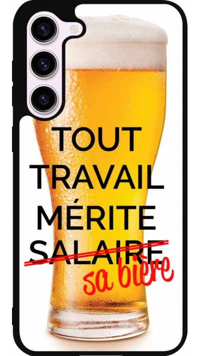 Samsung Galaxy S23+ Case Hülle - Silikon schwarz Tout travail mérite sa bière