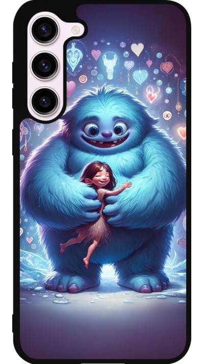 Coque Samsung Galaxy S23+ - Silicone rigide noir Valentine 2024 Fluffy Love