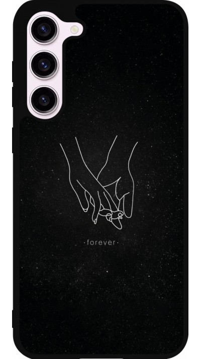 Samsung Galaxy S23+ Case Hülle - Silikon schwarz Valentine 2023 hands forever