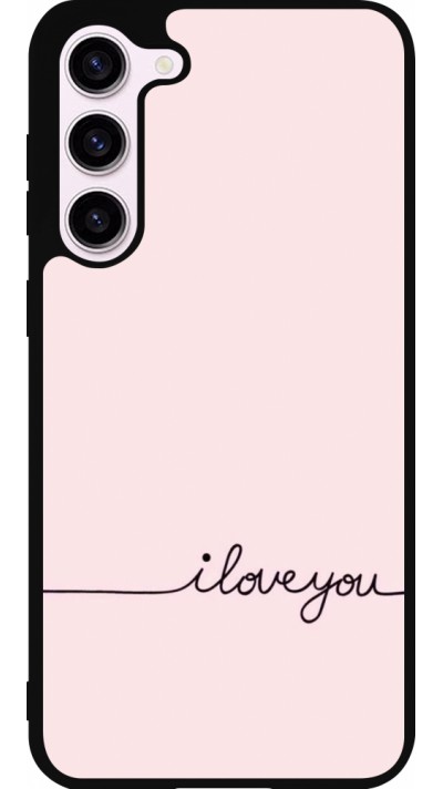 Samsung Galaxy S23+ Case Hülle - Silikon schwarz Valentine 2023 i love you writing