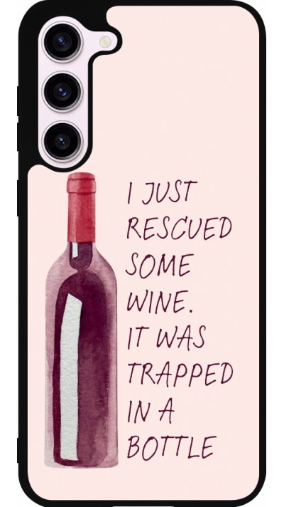 Samsung Galaxy S23+ Case Hülle - Silikon schwarz I just rescued some wine