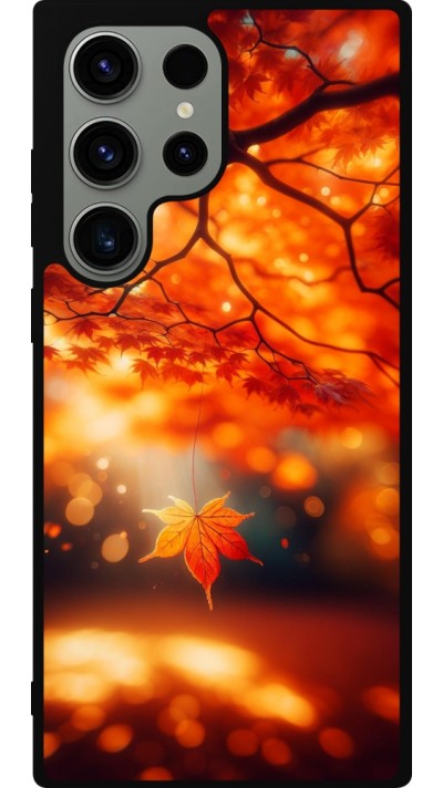 Samsung Galaxy S23 Ultra Case Hülle - Silikon schwarz Herbst Magisch Orange