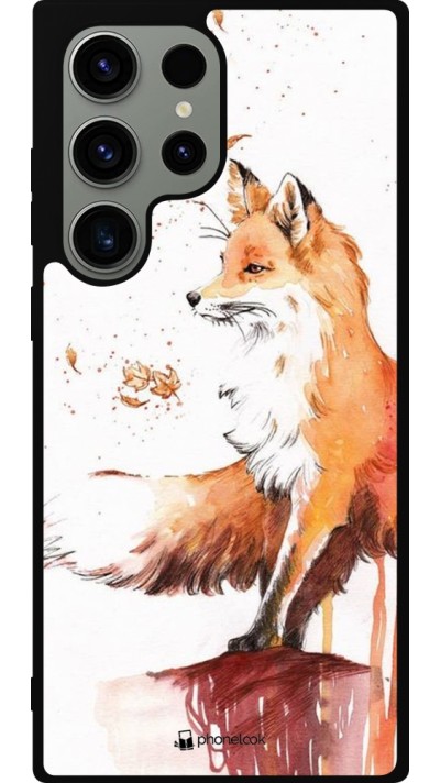 Samsung Galaxy S23 Ultra Case Hülle - Silikon schwarz Autumn 21 Fox