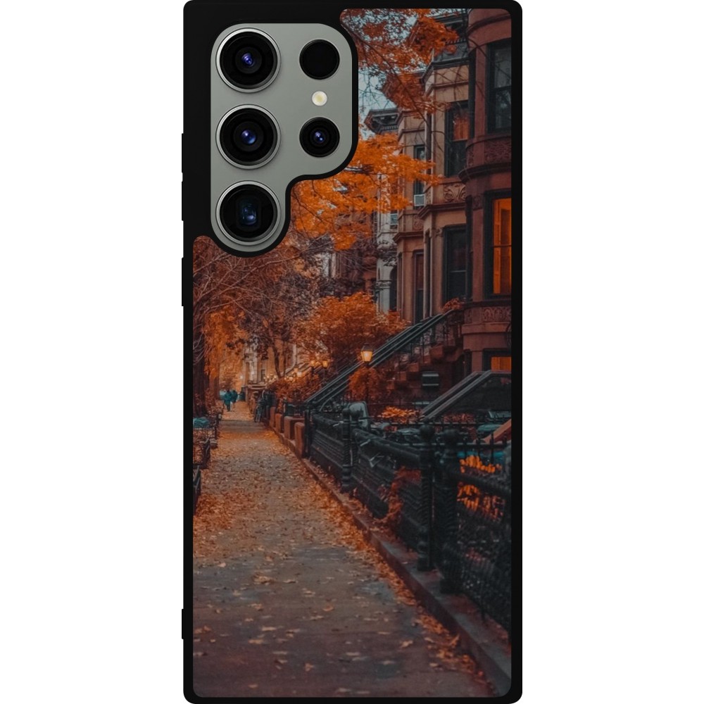 Samsung Galaxy S23 Ultra Case Hülle - Silikon schwarz Autumn 2024 city