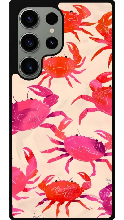 Coque Samsung Galaxy S23 Ultra - Silicone rigide noir Crabs Paint