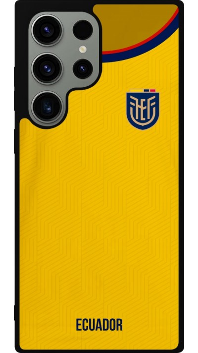 Samsung Galaxy S23 Ultra Case Hülle - Silikon schwarz Ecuador 2022 Fußballtrikot