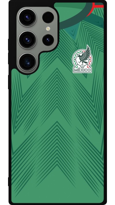 Samsung Galaxy S23 Ultra Case Hülle - Silikon schwarz Mexiko 2022 personalisierbares Fussballtrikot