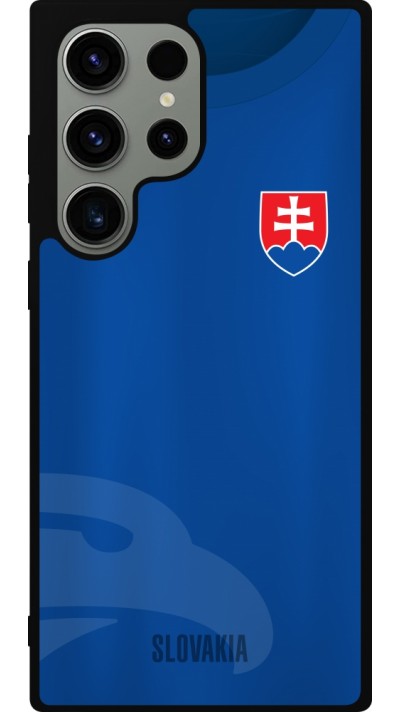 Coque Samsung Galaxy S23 Ultra - Silicone rigide noir Maillot de football Slovaquie