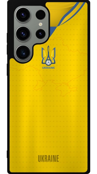 Coque Samsung Galaxy S23 Ultra - Silicone rigide noir Maillot de football Ukraine