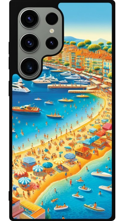 Samsung Galaxy S23 Ultra Case Hülle - Silikon schwarz French Riviera People