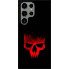 Samsung Galaxy S23 Ultra Case Hülle - Silikon schwarz Halloween 2023 scary skull