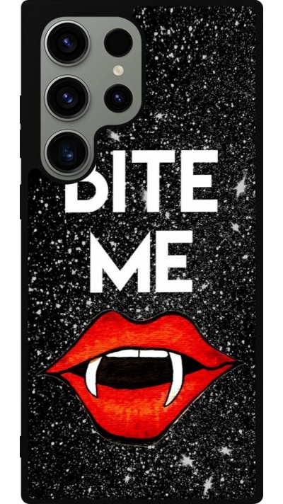 Samsung Galaxy S23 Ultra Case Hülle - Silikon schwarz Halloween 2024 bite me