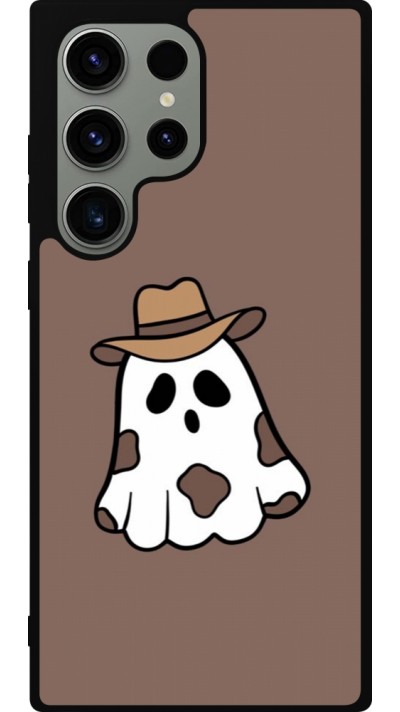 Samsung Galaxy S23 Ultra Case Hülle - Silikon schwarz Halloween 2024 cowboy ghost