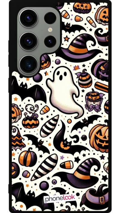 Samsung Galaxy S23 Ultra Case Hülle - Silikon schwarz Halloween 2024 Niedliches Muster