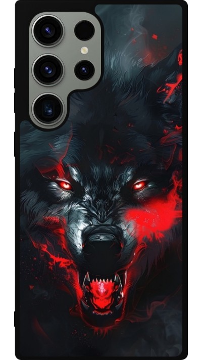 Samsung Galaxy S23 Ultra Case Hülle - Silikon schwarz Halloween 2024 mad werewolf