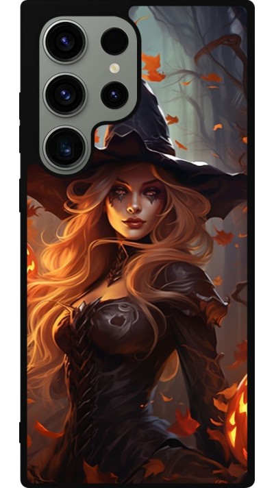 Samsung Galaxy S23 Ultra Case Hülle - Silikon schwarz Halloween 2024 sexy witch