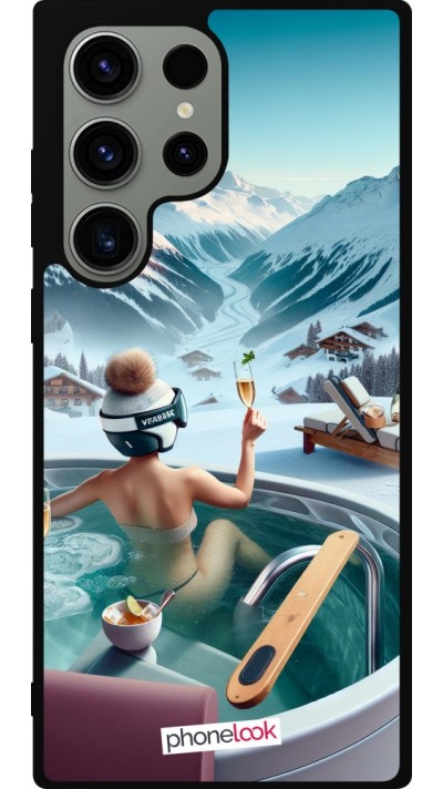 Samsung Galaxy S23 Ultra Case Hülle - Silikon schwarz Berg Glamour Whirlpool