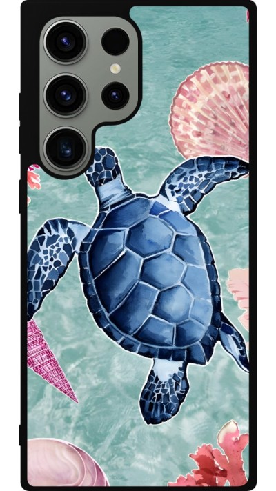 Samsung Galaxy S23 Ultra Case Hülle - Silikon schwarz Preppy Turtle