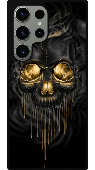 Samsung Galaxy S23 Ultra Case Hülle - Silikon schwarz Skull 02