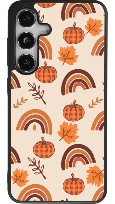 Samsung Galaxy S24 Case Hülle - Silikon schwarz Autumn 2024 rainbow