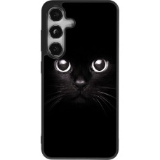 Samsung Galaxy S24 Case Hülle - Silikon schwarz Cat eyes