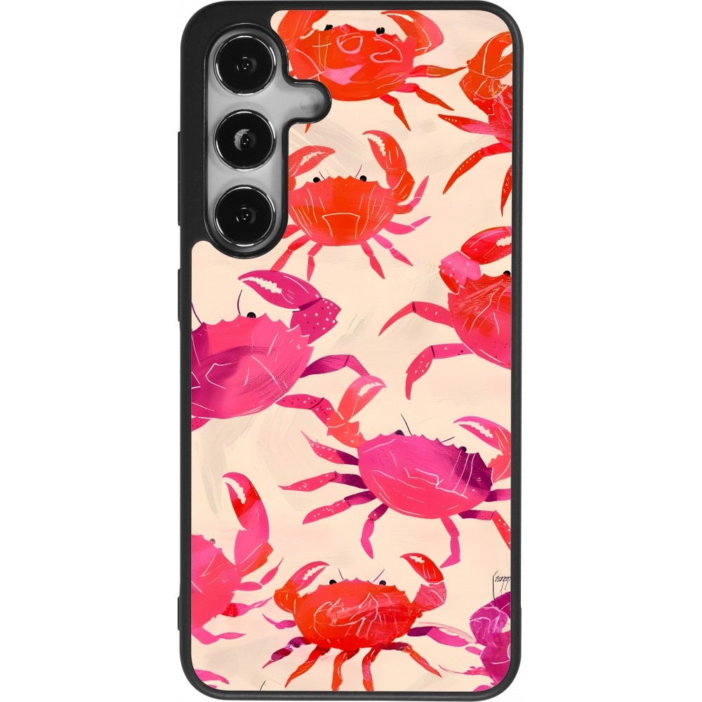 Samsung Galaxy S24 Case Hülle - Silikon schwarz Crabs Paint