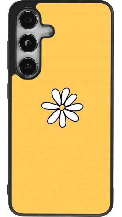 Samsung Galaxy S24 Case Hülle - Silikon schwarz Easter 2023 daisy