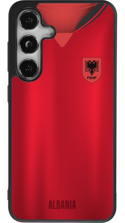 Coque Samsung Galaxy S24 - Silicone rigide noir Maillot de football Albanie personnalisable