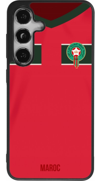 Samsung Galaxy S24 Case Hülle - Silikon schwarz Marokko 2022 personalisierbares Fussballtrikot