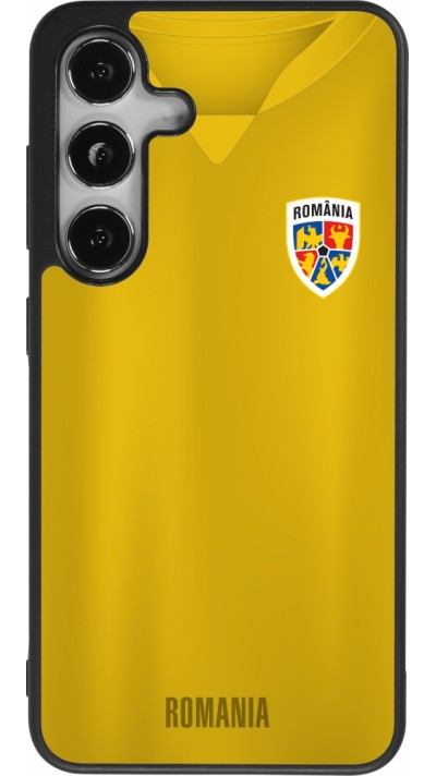 Coque Samsung Galaxy S24 - Silicone rigide noir Maillot de football Roumanie