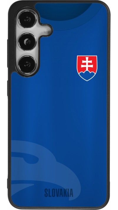 Coque Samsung Galaxy S24 - Silicone rigide noir Maillot de football Slovaquie