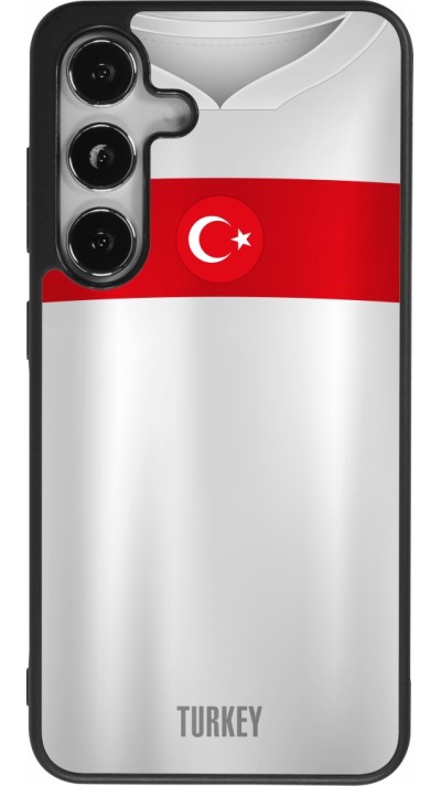 Coque Samsung Galaxy S24 - Silicone rigide noir Maillot de football Turquie personnalisable