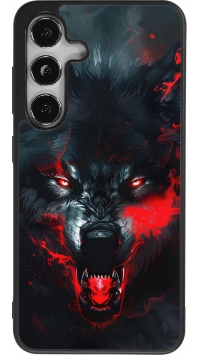 Samsung Galaxy S24 Case Hülle - Silikon schwarz Halloween 2024 mad werewolf